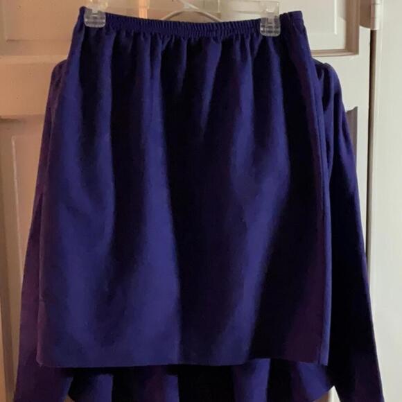 Bee Barlin Vintage purple 2 piece skirt suit Sz 11/12 - Picture 4 of 8